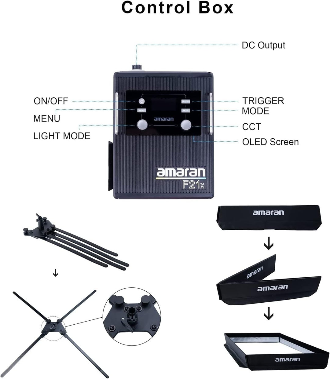 Aputure Amaran F21x 100W Flex LED Light Mat, Bi-Color 2500K-7500K Video Light Support DMX Sidus Link