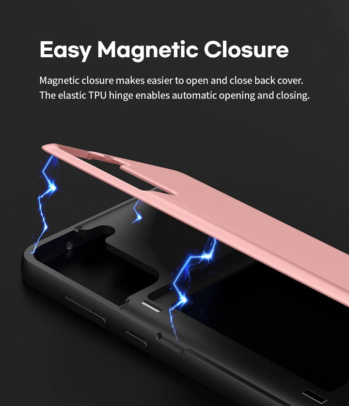 GOOSPERY Magnetic Door Bumper Hülle Kompatibel mit Galaxy S21 FE, Dual Layer protektive Kartenhalter