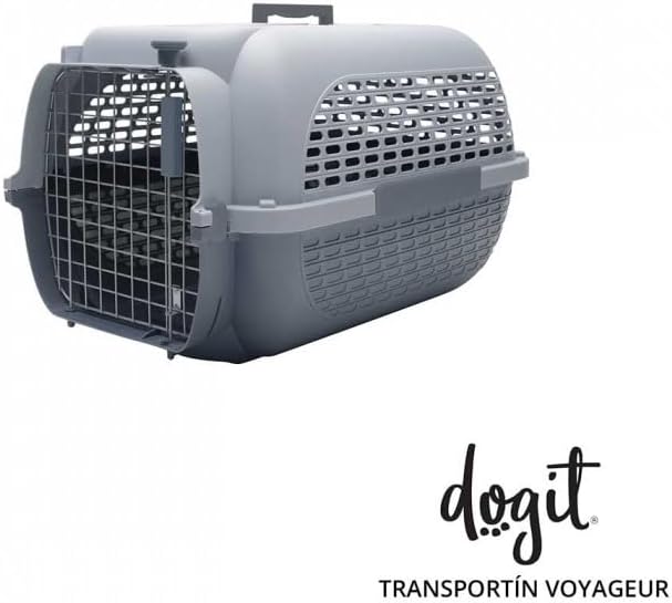 Dogit 76626 TransportboxVoyageur Modell 300, gross, grau L 62 x B 42 x H 37 cm Standardverpackung, L