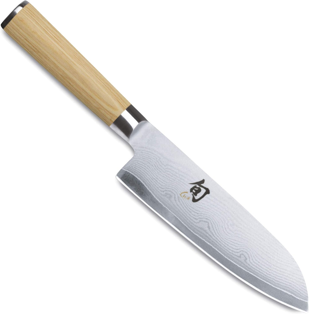 KAI Shun White Santoku Messer DM-0702W 18cm mit Klingenschutz und Schutzhandschuh 4) Santoku 18cm, 4