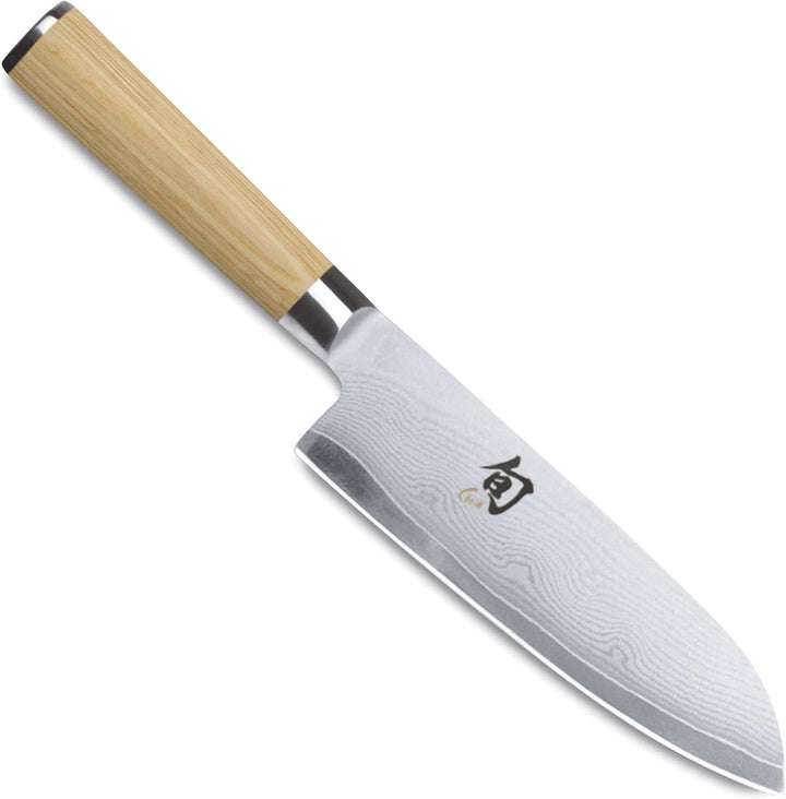 KAI Shun White Santoku Messer DM-0702W 18cm mit Klingenschutz und Schutzhandschuh 4) Santoku 18cm, 4