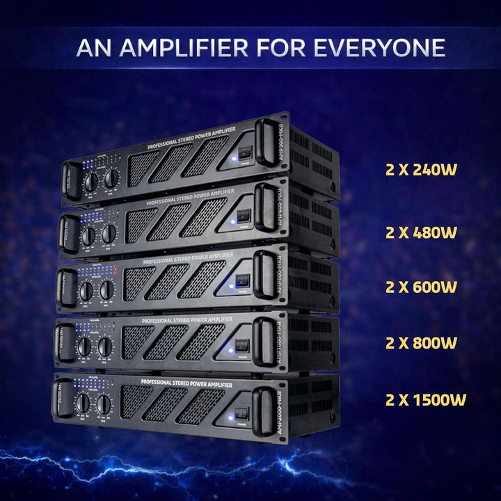 Ibiza - AMP600-MKII - Professioneller PA-Verstärker 2x480W mit RCA/Klinke Eingängen und Speakon/Born