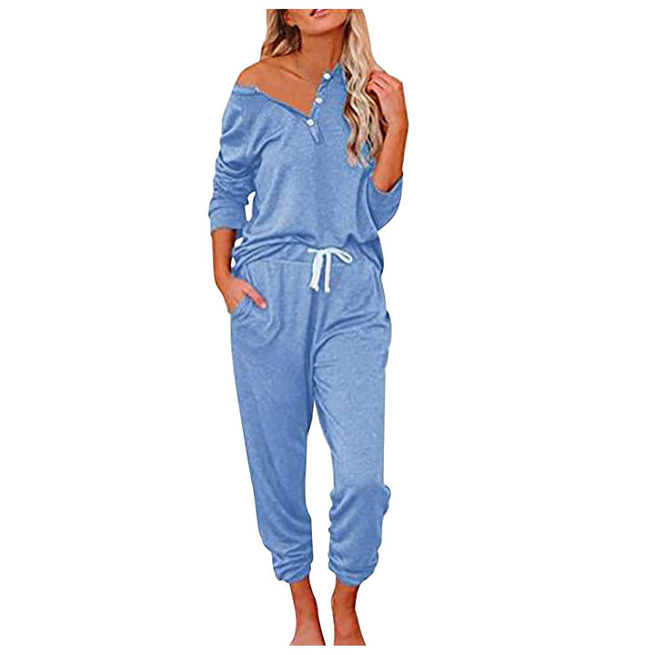 Ansenesna Hausanzug Damen Zweiteilig Elegant Hosenanzug Frauen Jogging Freizeitanzug Ohne Kapuze 2 T
