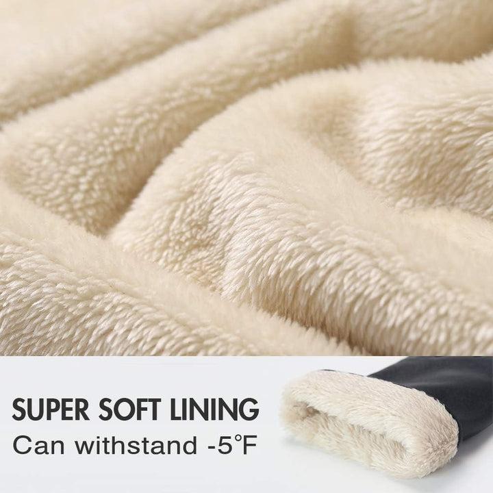 vislivin Vollhand Touchscreen-Handschuhe für Damen Leder Handschuhe Warmer Winter SMS Autofahren Han