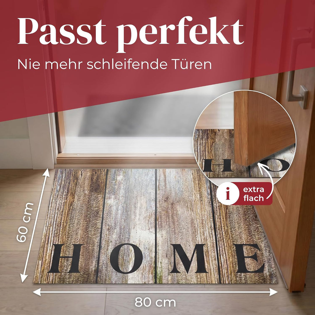 Hochwertige Fussmatte 60x80 cm (Large) – Schmutzfangmatte für Innen &amp; Aussen, rutschfest mit hoher S