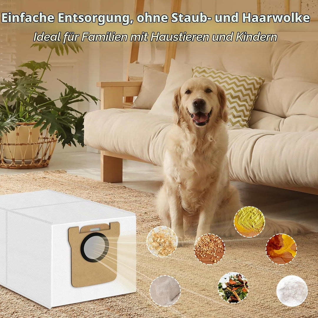 12 Stück Staubsaugerbeutel für Xiaomi X10+/X20+/Pro/Max/5/5 Pro für Dreame L20/L10s/L10/L10s Pro/L50