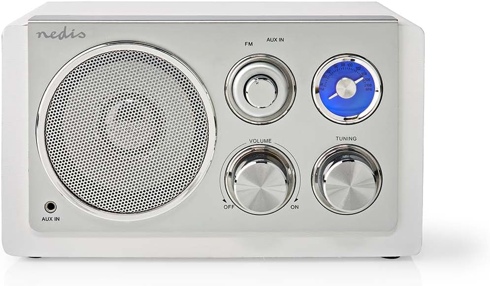 Nedis RDFM5110WT FM-Radio | Tisch Ausführumg | FM | Netzstromversorgung | Analog | 15 W | Silber/Wei