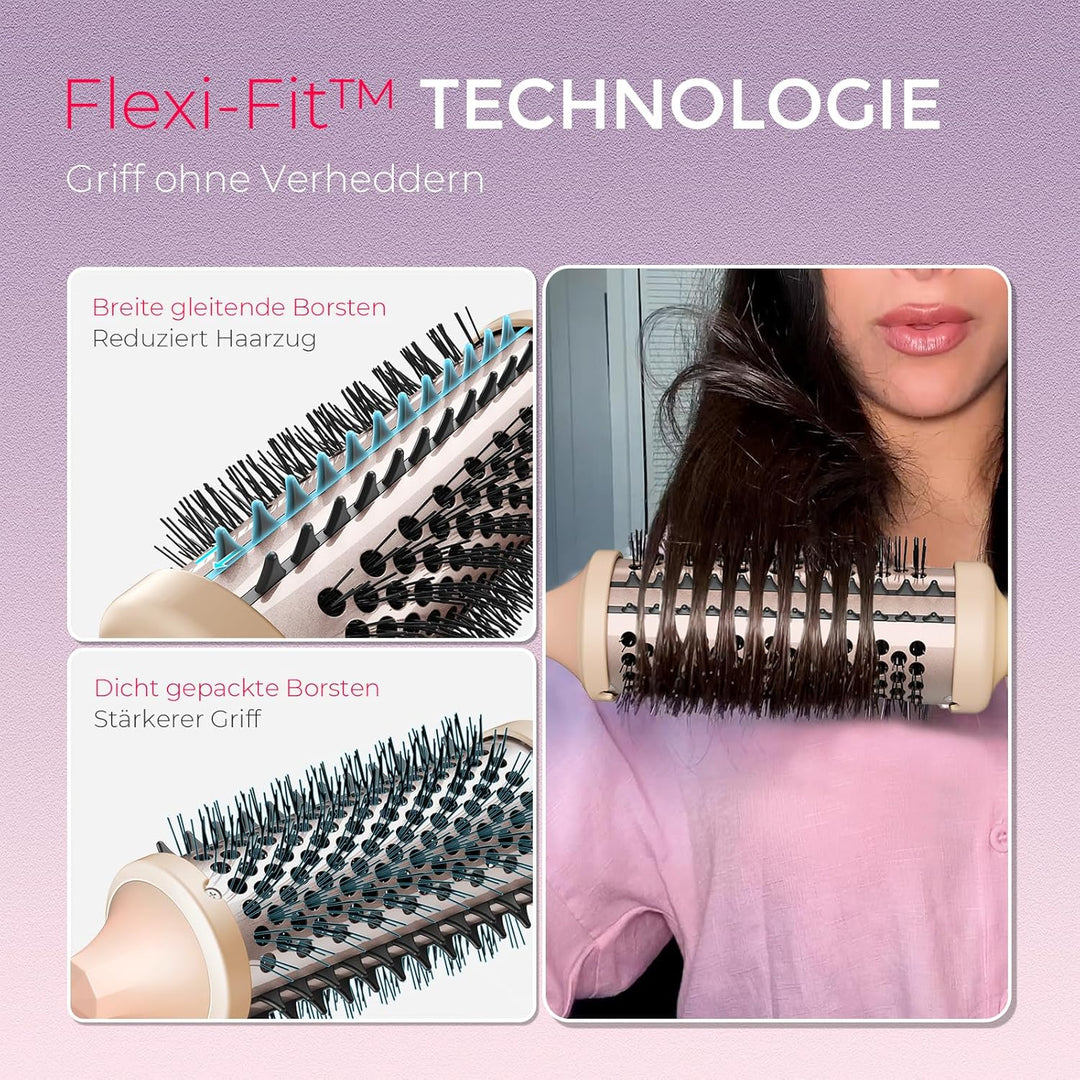 TYMO STYLUX Thermobürste 43mm - Thermal Brush Lockenbürste Styler für natürliche Locken und Blowout,