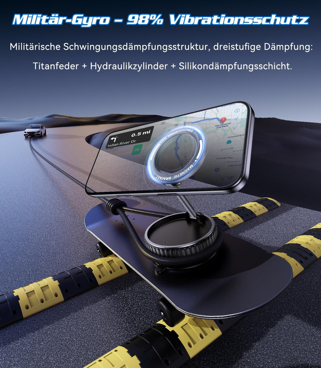 JDBL Upgrade 5.0 Handyhalterung Auto for Magsafe【N57-Militärmagnete – 15kg Haftkraft】 handyhalterung