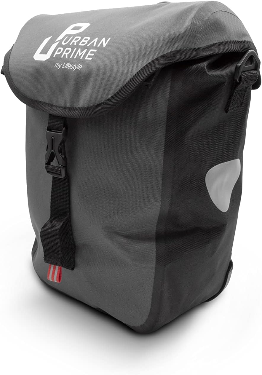Urban Prime Unisex – Erwachsene Fahrrad Seite Tasche, Grau, Einheitsgrösse