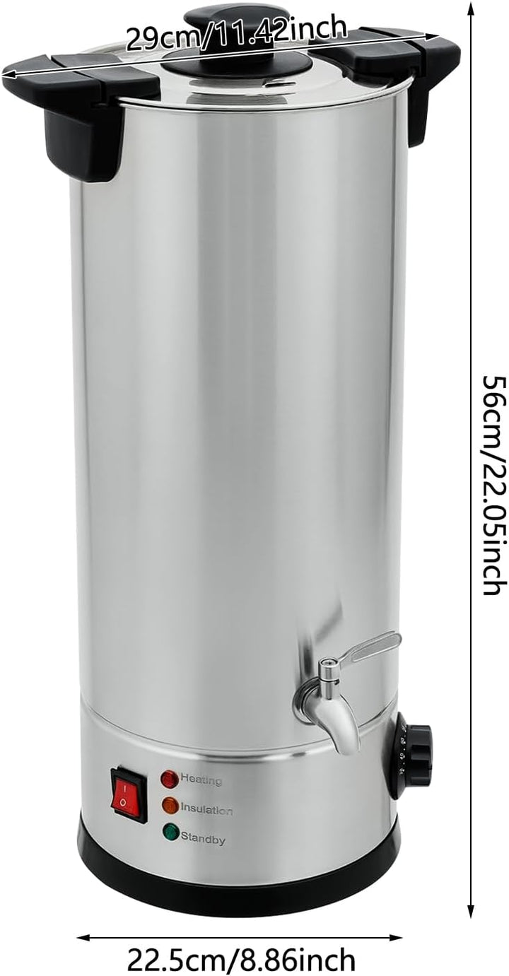 Wachsschmelzer 9L 1800W, beheizter Wachs-Schmelztopf aus Edelstahl 0-110°C | 304 Edelstahl + PP, Iso