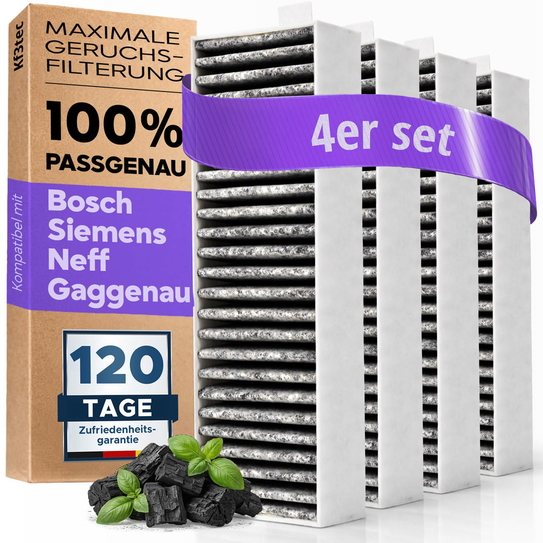 Aktivkohle Filter Dunstabzugshaube [4 Stück] Siemens HZ9VRCR0, Bosch HEZ9VRUD0, Bosch Siemens 170047