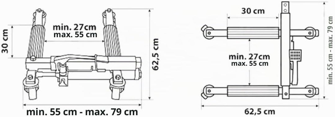 Herkules Werkzeuge Rangierhilfe hydraulisch Wagenheber Autoheber Rangierroller