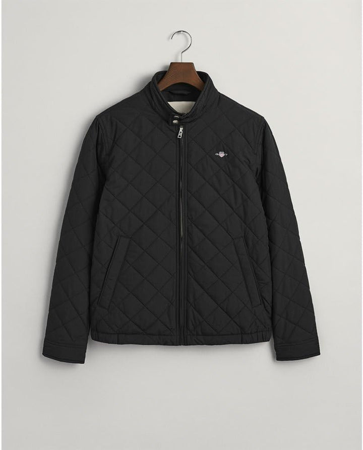 GANT Herren Quilted Windcheater Jacke M Schwarz, M Schwarz