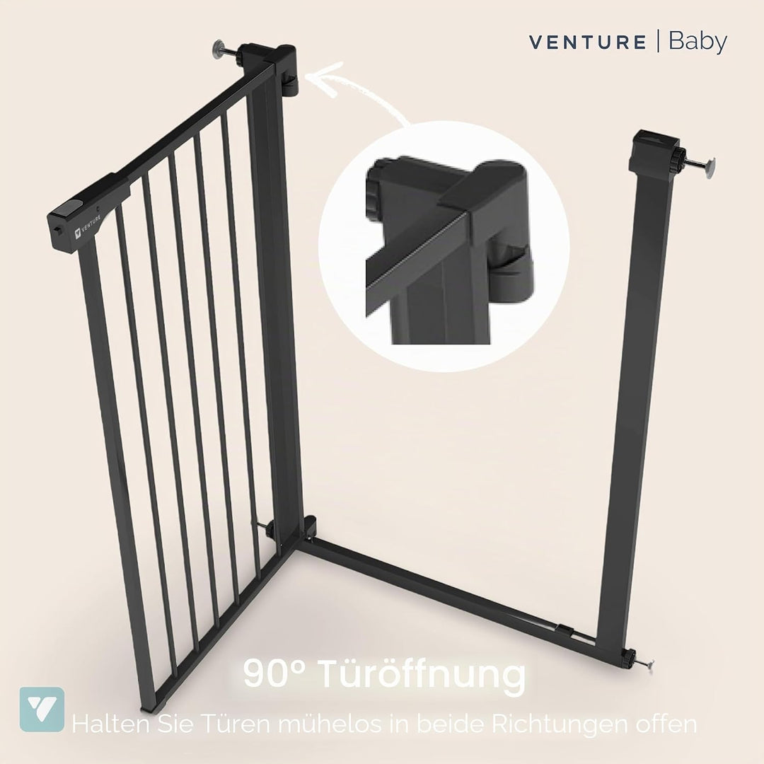 Venture Q-Fix Haustier-Schutzgitter mit Druckbefestigung, 75–84 cm breit, 110 cm extra hoch, einziga