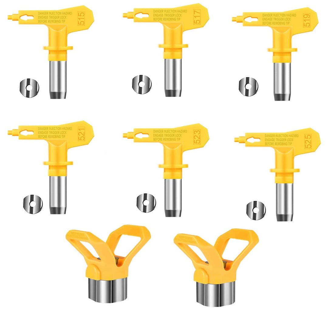 Airless Düse mit Spitzendichtung, 6 Stück Reversible Sprühspitzen,Spray Maschinenspitze Verschleissf