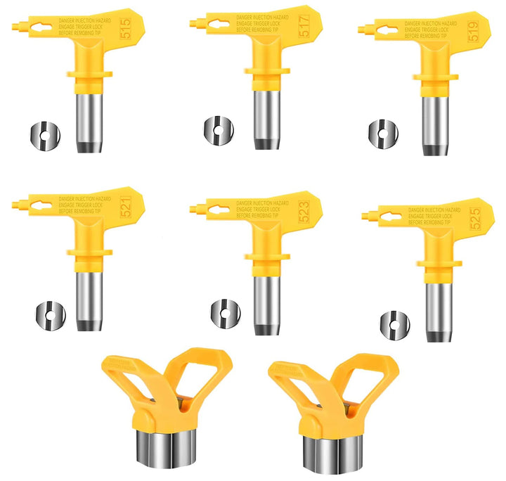 Airless Düse mit Spitzendichtung, 6 Stück Reversible Sprühspitzen,Spray Maschinenspitze Verschleissf