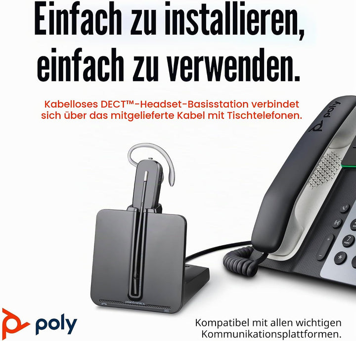 Poly DECT Headset CS540 konvertibel etail 2024 Version Gestreift, 2024 Version Gestreift