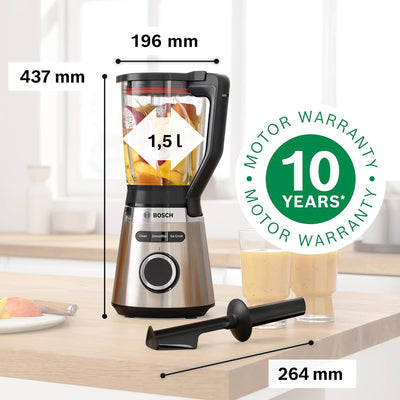 Bosch Standmixer VitaPower Serie 4 MMB6382MN, verbesserte Version, Edelstahl-Klingen Made in Germany