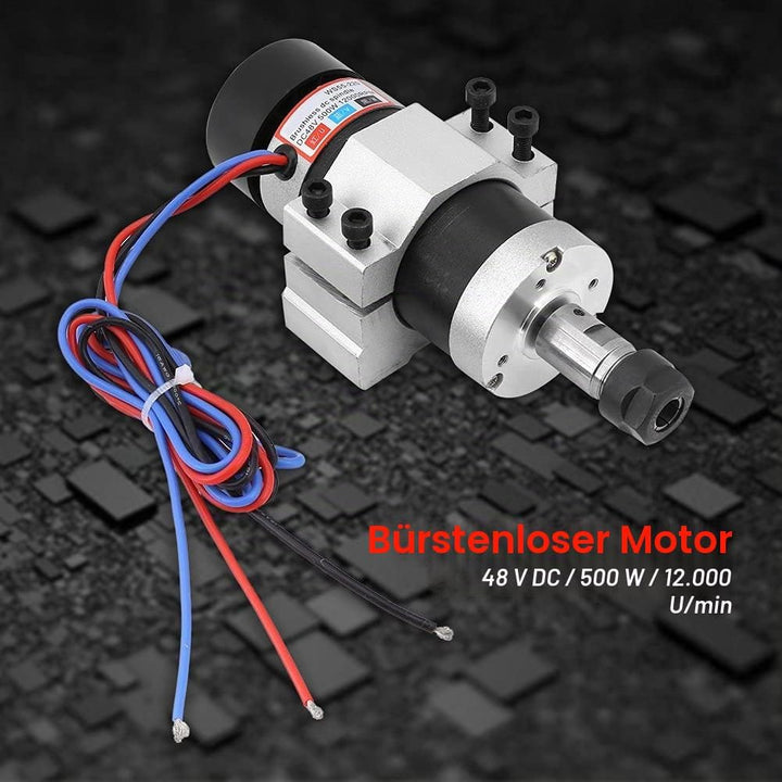 Spindelmotor-Set, 500 W, Hochgeschwindigkeits-Luftkühlung, bürstenloser Spindelmotor ER16, 12000 U/m
