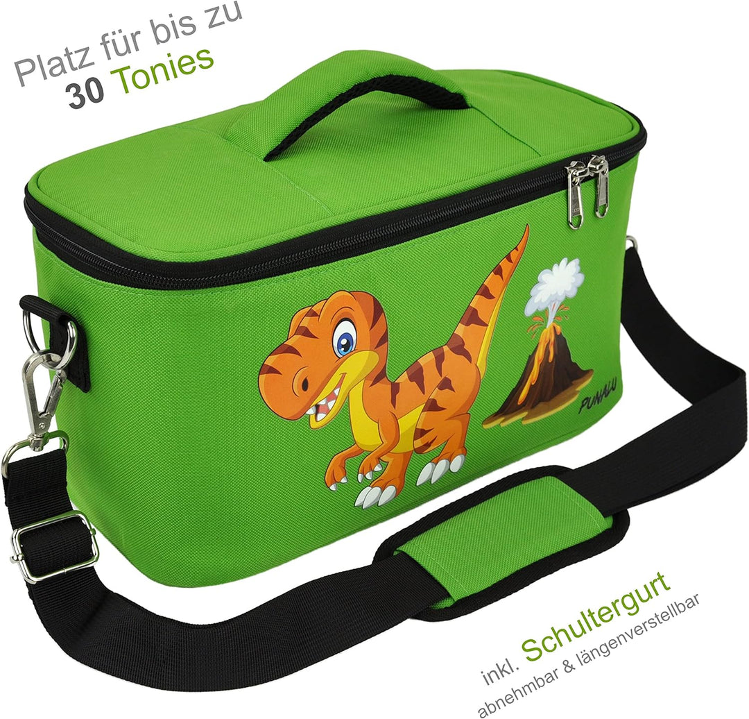 PUNALU Tasche für Toniebox inkl. Schutzfolie passend für Toniebox, Platz für 30 Tonies, Ladegerät un