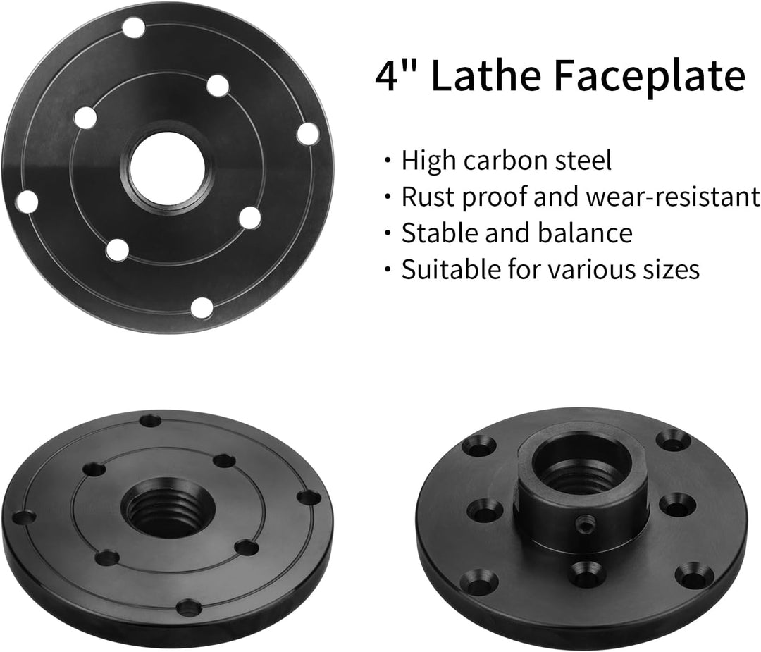 DEEFIINE Holzdrehstärte 4 Zoll 100mm Flansch Frontplatte Holz Drehmaschine Chuck M33 X 3,5 Faden Ges
