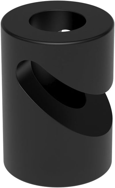 10x Stück - Aufputz-Kabelhalter für Textilkabel, Affenschaukel, Decken- und Wandpin - Schwarz 10x St