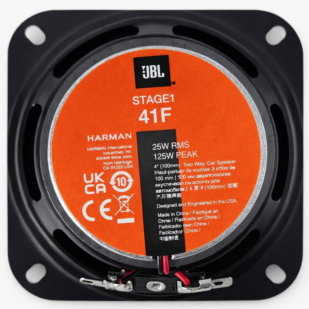 JBL Stage1 41F 2-Wege Auto Lautsprecher Set von Harman Kardon - 125 Watt KFZ Auto Boxen 25 Watt RMS