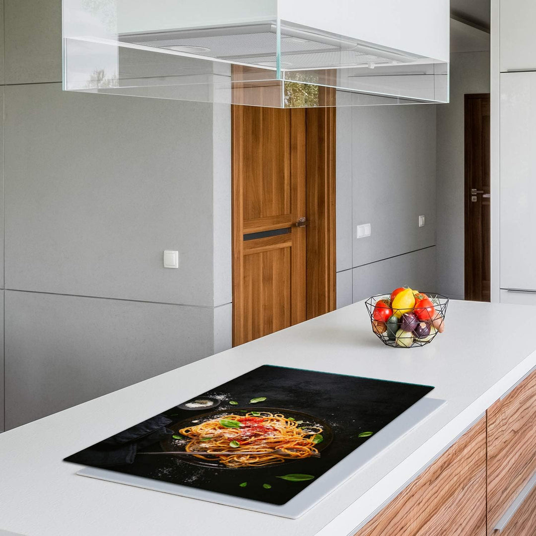 QTA | Herdabdeckplatten 80x52cm Ceranfeld Abdeckung Glas Spritzschutz Abdeckplatte Glasplatte Herd C