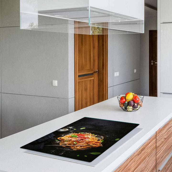 QTA | Herdabdeckplatten 80x52cm Ceranfeld Abdeckung Glas Spritzschutz Abdeckplatte Glasplatte Herd C