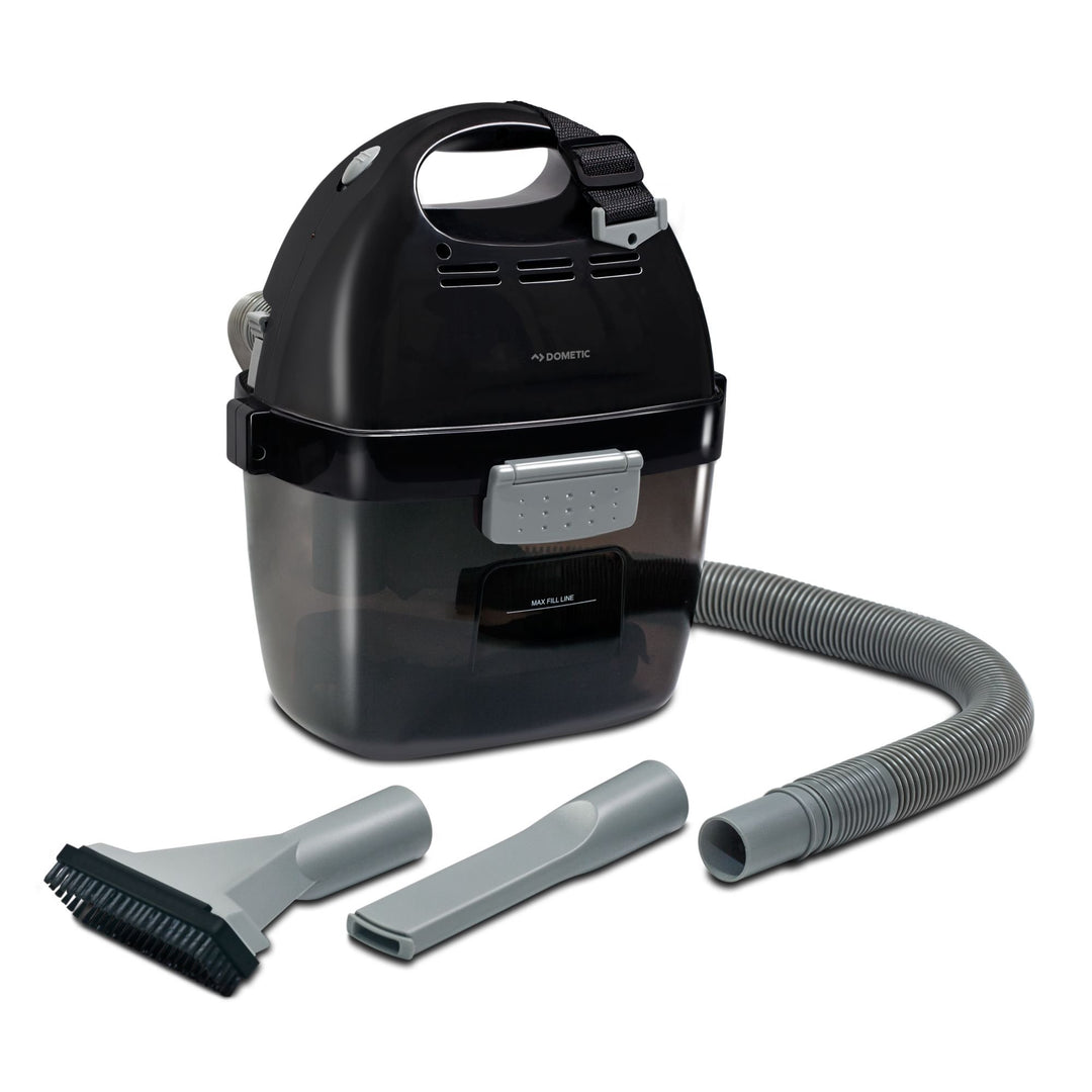 DOMETIC PowerVac PV 100 Staubsauger für unterwegs, Nass-Trockensauger mit 12-V-Akku für Camping und