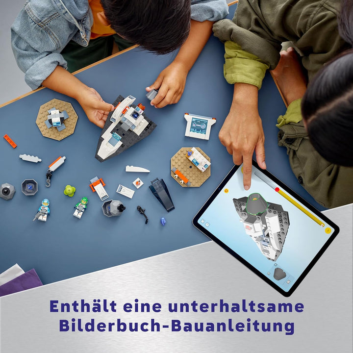 LEGO City Bergung eines Asteroiden im Weltall, Weltraum-Spielzeug mit Raumschiff, Raumstation, 2 Min