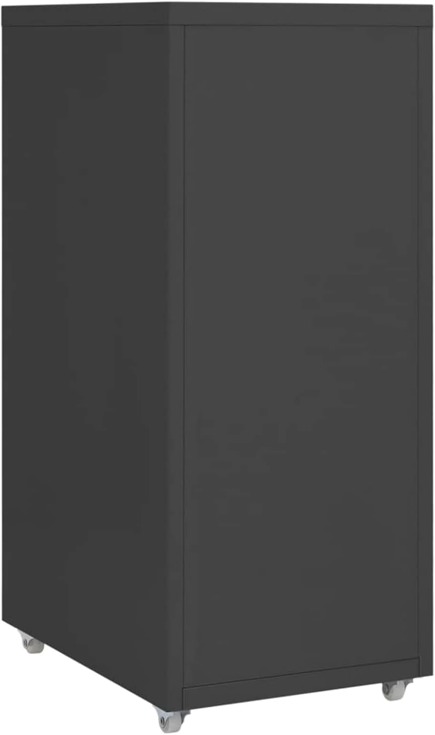 Mogou Aktenschrank mit Rollen, Metallschrank, Aktenregal, Werkzeugschrank, Büroschrank, Lagerschrank