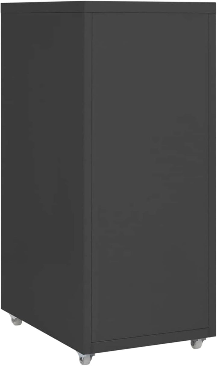 Mogou Aktenschrank mit Rollen, Metallschrank, Aktenregal, Werkzeugschrank, Büroschrank, Lagerschrank