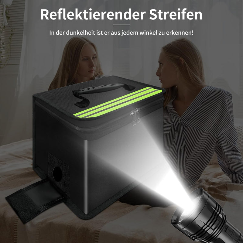 Lipo Safe Bag Feuerfeste, verbesserte Sechs Schichten, feuerbeständig bis 2000 °C – wasserdichte, ex