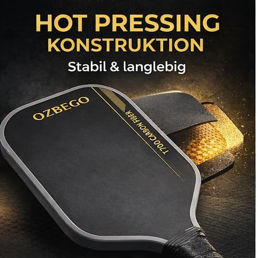 Pickleball Schläger aus T700 Carbon – Hot Pressing Technologie für mehr Power & Kontrolle – Struktur