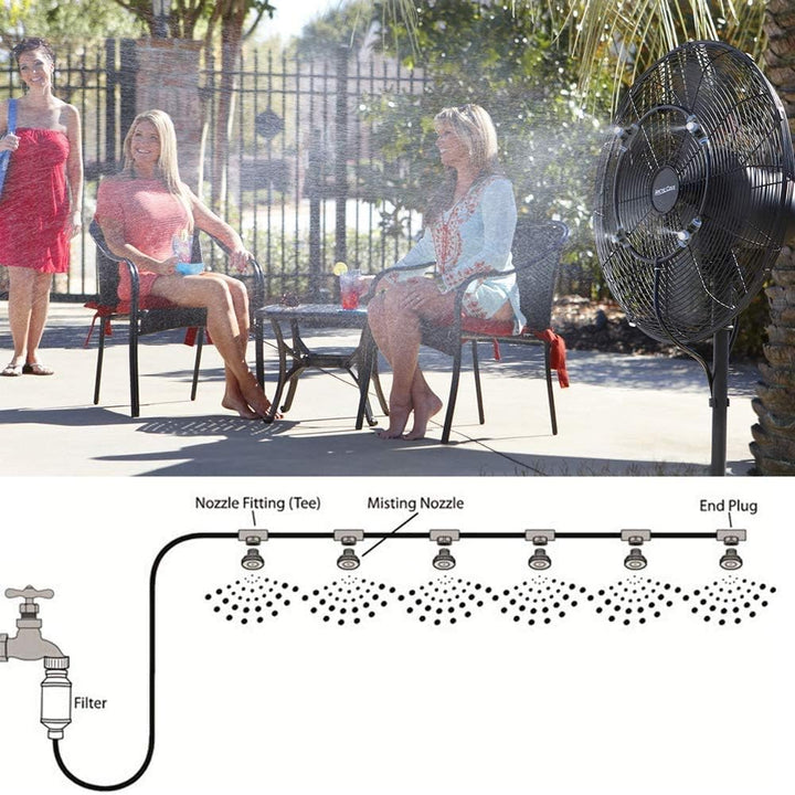 Hydrogarden Outdoor Misting System Sprühnebel Kühlung Terrasse Garten Gewächshaus Pavillon Wasserzer