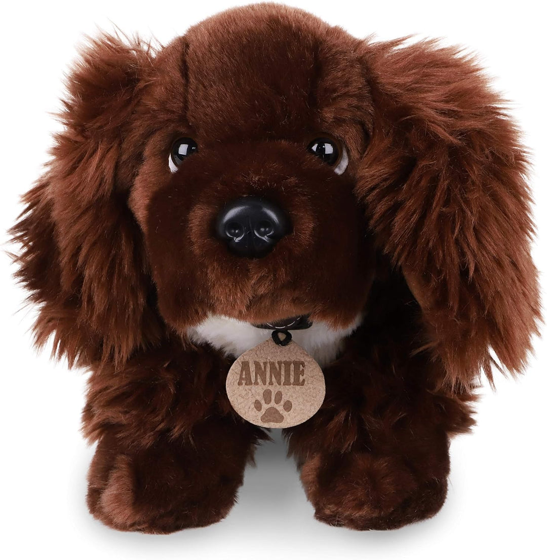 Toyland 35 cm grosser Plüschhund von Keel Toys – Kuscheltiere für Kinder – exklusiv (Annie der Spani