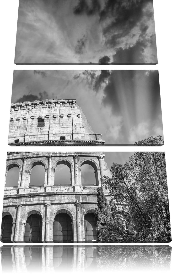 Pixxprint klassisches Colloseum in Rom als Leinwandbild/Grösse: 3 Teilig (120x80) cm/Wandbild/Kunstd