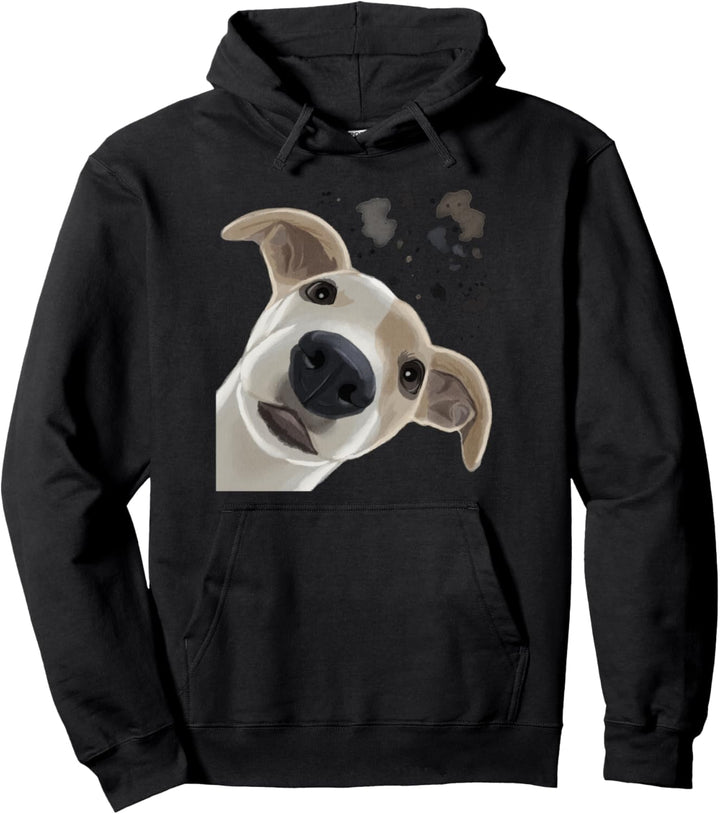 Neugieriger Hund Windhund Whippet Pullover Hoodie