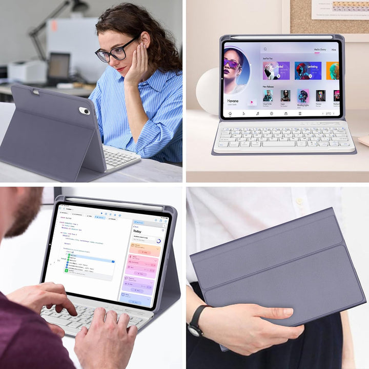 IVEOPPE Tastatur für iPad mini 7 (A17 pro) 2024 / Mini 6 2021, Hülle mit Tastatu Magnetisch Bluetoot