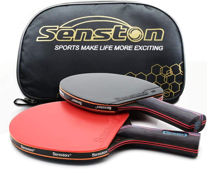 Senston Professional Tischtennisschläger 2-Spieler-Set mit Ping-Pong-Schlägertasche, Pro Tischtennis