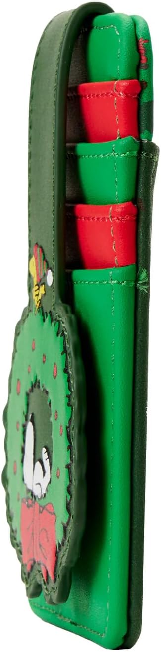 Loungefly Peanuts Snoopy & Woodstock Weihnachtskranz-Kartenhalter, Mehrfarbig/Meereswellen (Ocean Ti