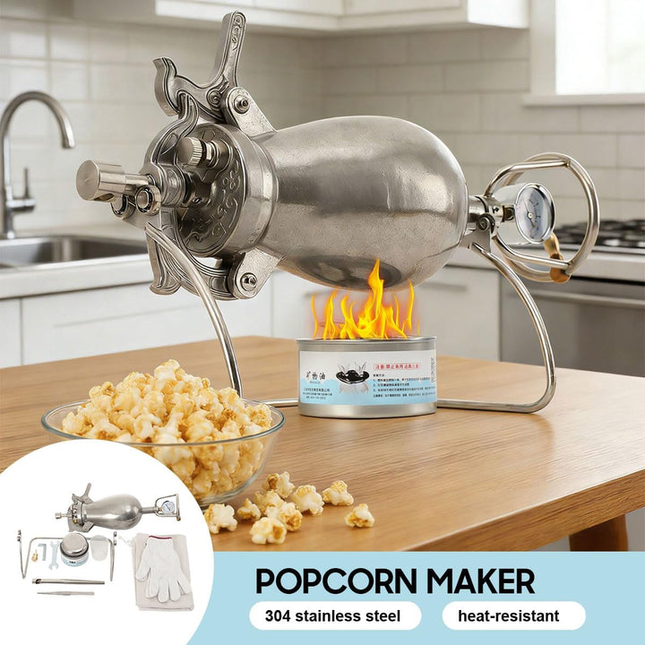 Hand-Popcornmaschine, Chinesischer Traditioneller Popcorn-Maker | 720ML Grosses Volumen, Mini-Popcor