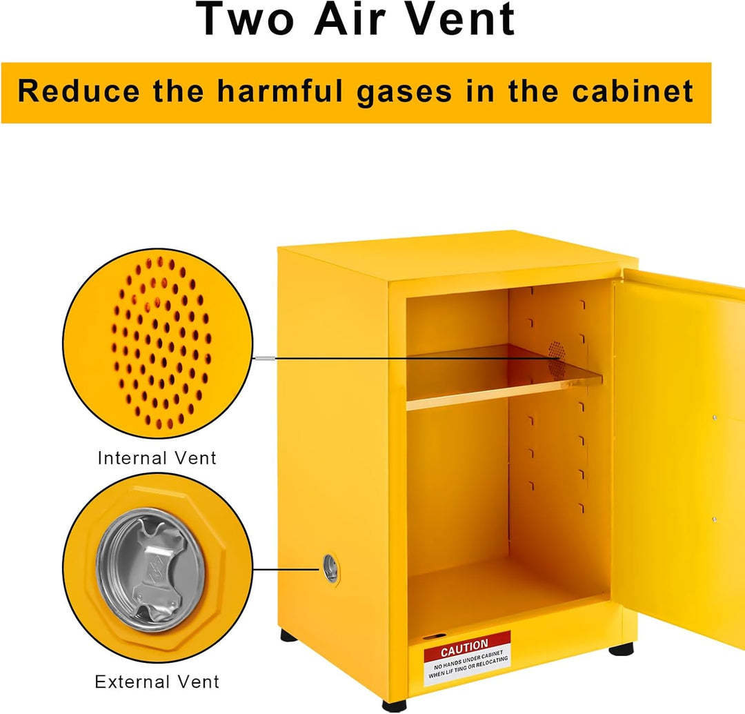 Metallschrank, Safe Tresor Feuerfest für Zuhause, Stahlschrank Abschliessbar mit Belüftungsöffnungen