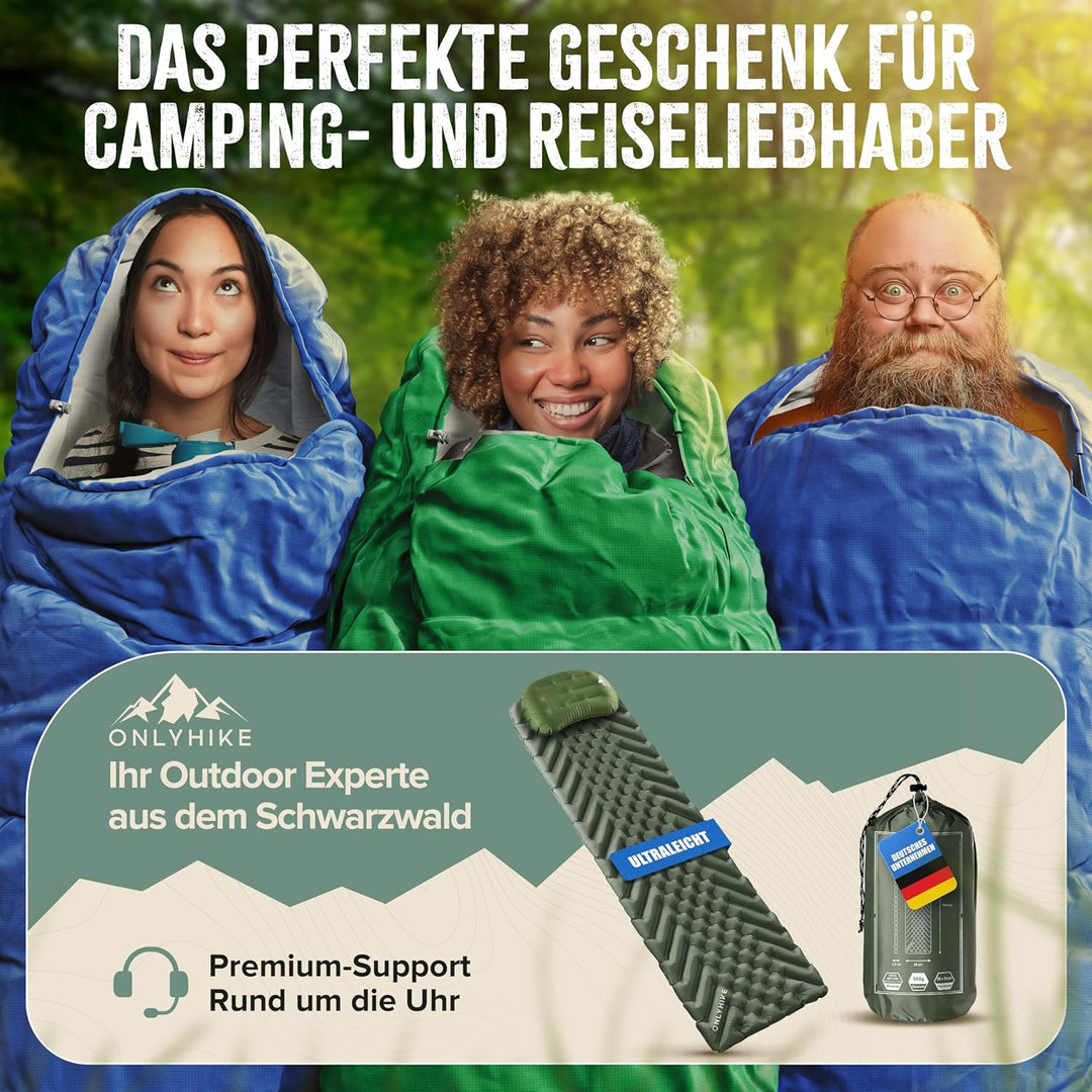 Innovativer Sommerschlafsack kleines Packmass & Ultraleicht [ab 750g] | Schlafsack Ultraleicht in Gr