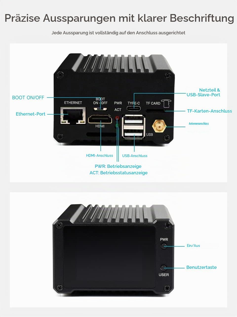 Network Attached Storage(NAS) All-In-One Mini-Computer Compatible with Raspberry Pi Compute Module 4