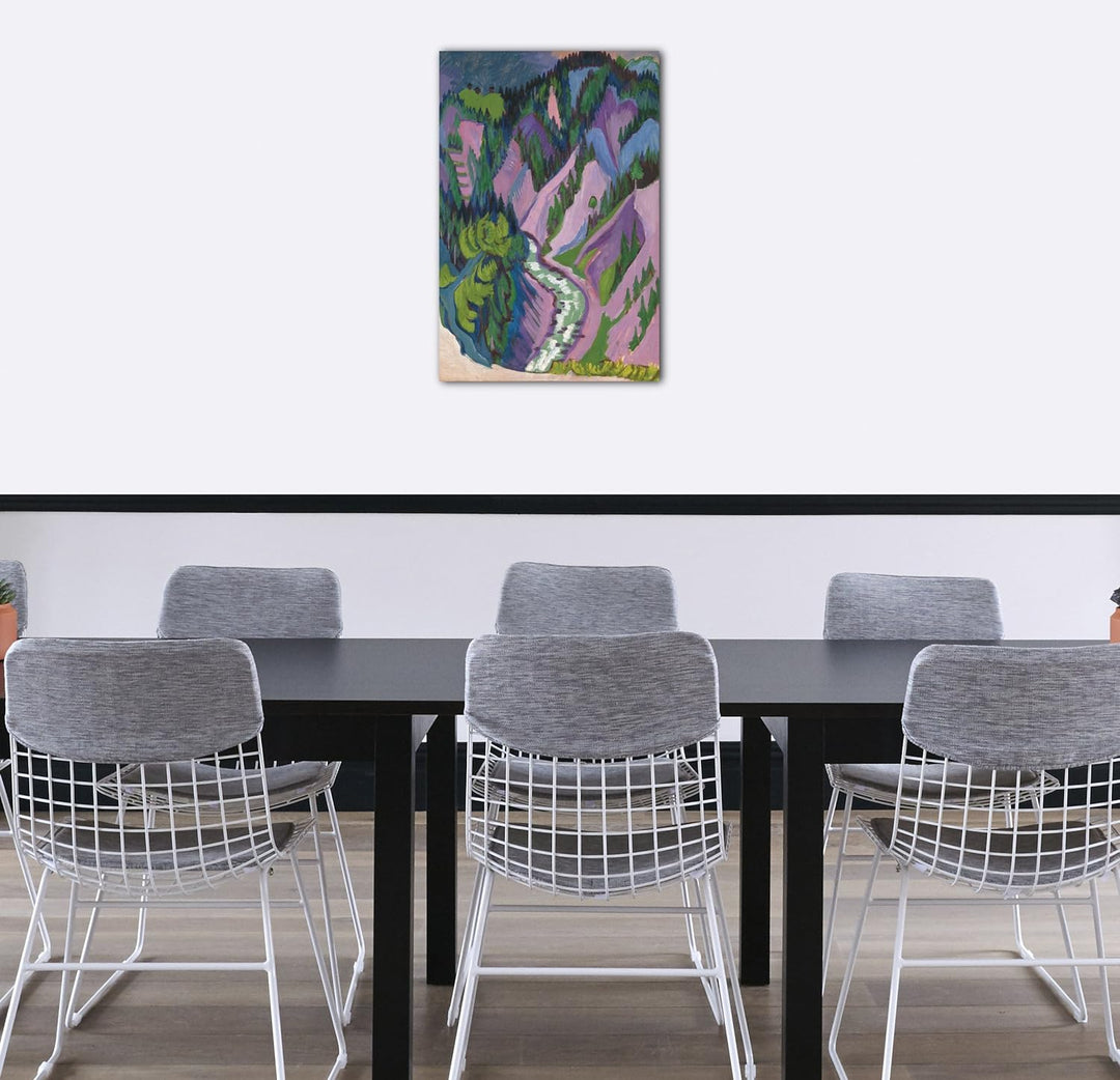 Printed Paintings Leinwand (60x80cm): Ernst Ludwig Kirchner - IM SERTIGTAL 60x80 cm, 60x80 cm