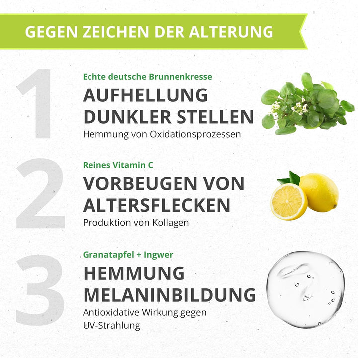 Lenevin BIO Kressesalbe Altersflecken - Naturkosmetik sensible Haut - Kressecreme gegen Pigmente - A