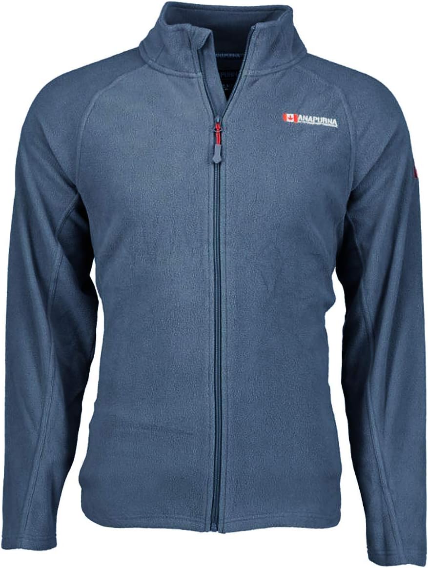 Anapurna Tonneau Herren-Fleece-Sweatshirt mit Reissverschluss, zwei Taschen vorne, lange Ärmel